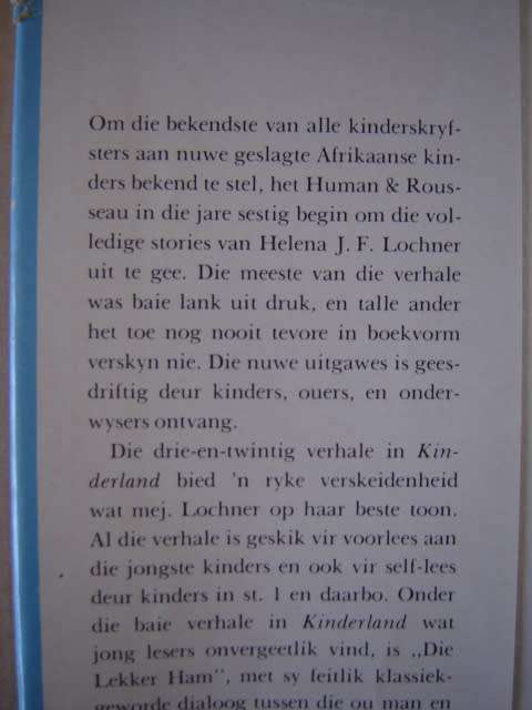 Kinderland deur Helena JF Lochner