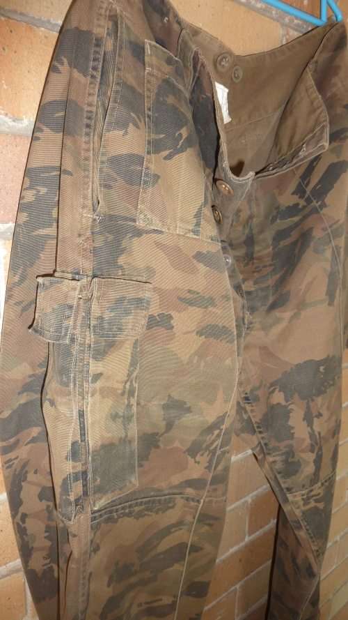 5)PRE-1994-SOUTH AFRICAN RAILWAY POLICE-CAMO TROUSER-LARGE TO X-LARGE--GOOD CONDITION-LOW START!
