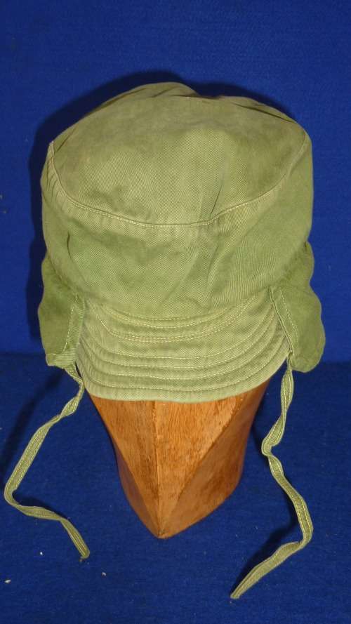2)CUBAN CAP/BUSHHAT -OLIVE GREEN-BATTLEFIELD PICKUP IN RHODESIAN WAR-GOOD CONDITION-LOW START!