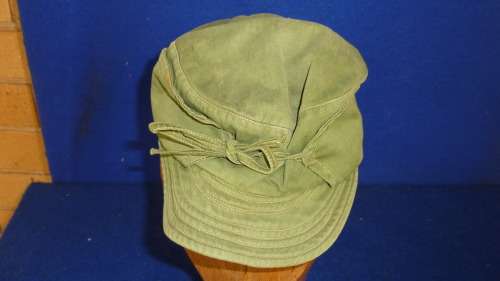 2)CUBAN CAP/BUSHHAT -OLIVE GREEN-BATTLEFIELD PICKUP IN RHODESIAN WAR-GOOD CONDITION-LOW START!