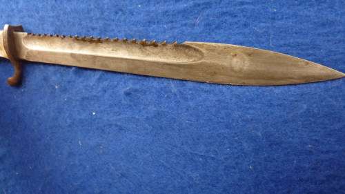 10)A GERMAN-WW1-KS98-MAUSER-SAWBACK BAYONET-MATCHING NUMBERS-KS 5341-ERFURT-COMPLETE BUT REPAIRED-