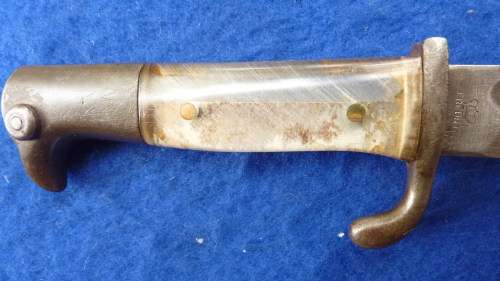 10)A GERMAN-WW1-KS98-MAUSER-SAWBACK BAYONET-MATCHING NUMBERS-KS 5341-ERFURT-COMPLETE BUT REPAIRED-