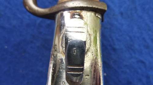 10)A GERMAN-WW1-KS98-MAUSER-SAWBACK BAYONET-MATCHING NUMBERS-KS 5341-ERFURT-COMPLETE BUT REPAIRED-