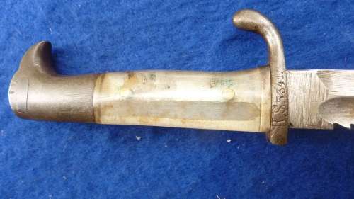 10)A GERMAN-WW1-KS98-MAUSER-SAWBACK BAYONET-MATCHING NUMBERS-KS 5341-ERFURT-COMPLETE BUT REPAIRED-