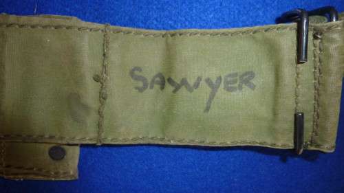 2) A RHODESIAN ISSUE-RLI- VIETNAM-MA 72 MACHETTE WITH OLIVE DRAP SHEATH WITH WOODEN HANDLE-4 RIVETS-