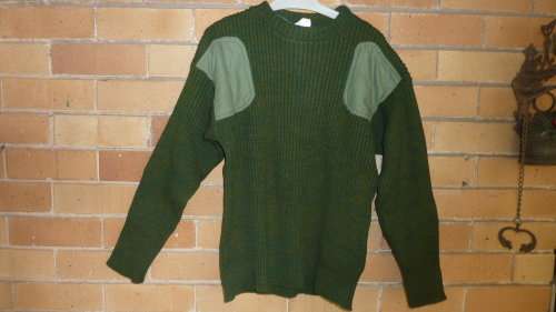 3) A 1970'S-RHODESIAN-SPECKELED CAMO (OLIVE GREEN)JERSEY-WITH PADDED SHOULDERS & ELBOW'S-MEDIUM