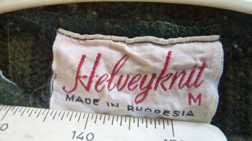 3) A 1970'S-RHODESIAN-SPECKELED CAMO (OLIVE GREEN)JERSEY-WITH PADDED SHOULDERS & ELBOW'S-MEDIUM