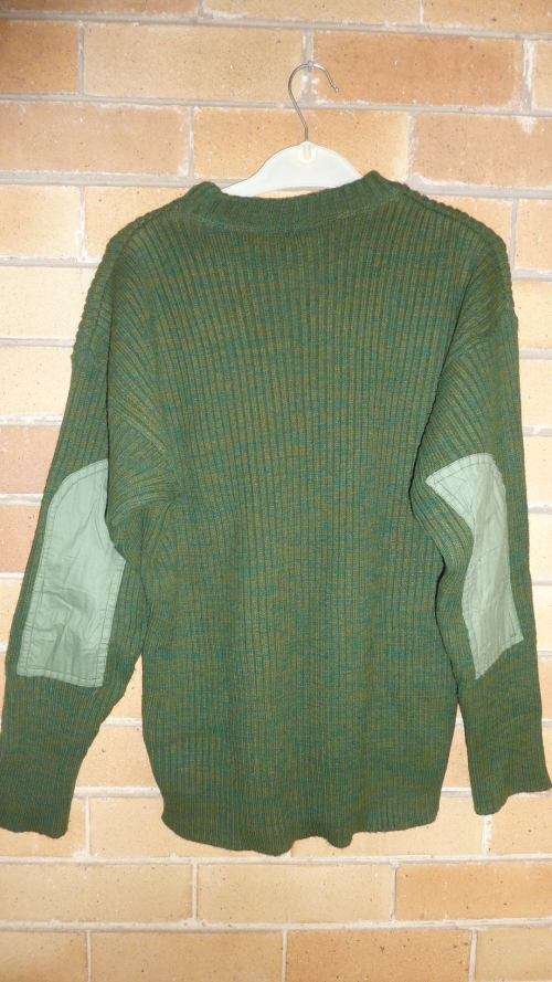 3) A 1970'S-RHODESIAN-SPECKELED CAMO (OLIVE GREEN)JERSEY-WITH PADDED SHOULDERS & ELBOW'S-MEDIUM