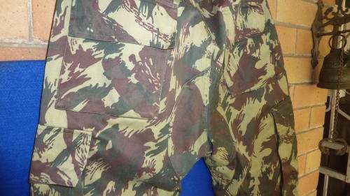 8) PORTUGEUSE / CUBAN -LIZARD PATTERN-CAMO TROUSER-FADM-FAUMIL-SIZE 3 ( MADE IN MOSAMBIQUE)-LOW STAR