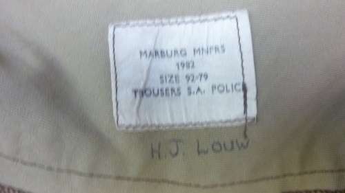 6) A PAIIR OF ORIGINAL KOEVOET CAMO TROUSER WITH CAMO BUTTONS-MEDIUM-GOOD CONDITION-LOW START!