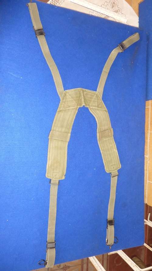 5) A RHODESIAN ARMY ISSUE-CANVAS HARNESS-Y STRAP-GOOD CONDITION-LOW START!