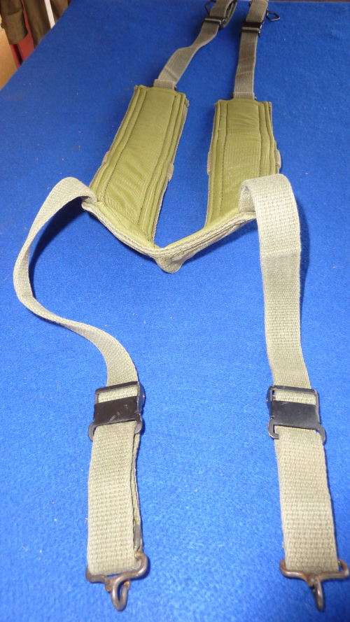 5) A RHODESIAN ARMY ISSUE-CANVAS HARNESS-Y STRAP-GOOD CONDITION-LOW START!