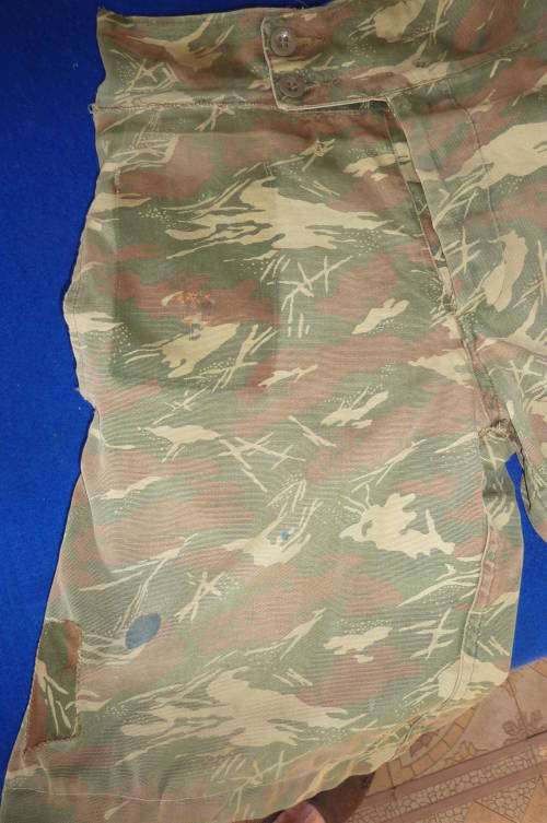 SWAPOL-BATTLEWORN SHORTS-HAS FIELD REPAIR-WAIST-RULER 38CM LOW START