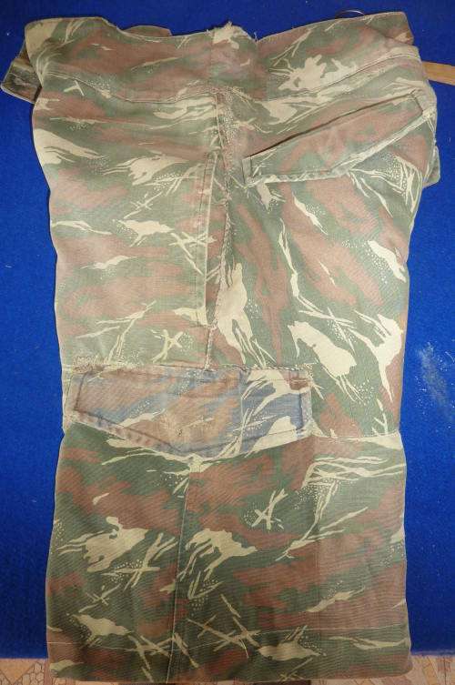 SWAPOL-BATTLEWORN SHORTS-HAS FIELD REPAIR-WAIST-RULER 38CM LOW START