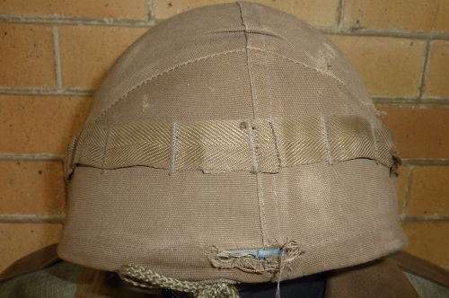 A SADF-PARABAT HELMET COMPLETE  WITH COVER and CHINSTRAP-GOOD CONDITION-LOW START!