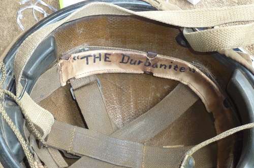 A SADF-PARABAT HELMET COMPLETE  WITH COVER and CHINSTRAP-GOOD CONDITION-LOW START!