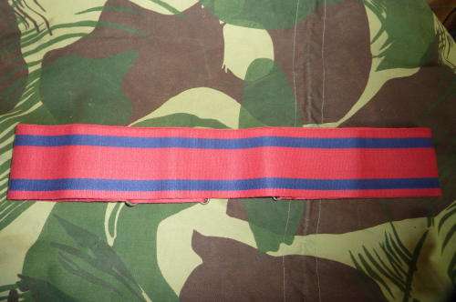 1) RHODESIAN CORPS OF ENGINEERS-COMPLETE STABLE BELT WITH ENAMEL BUCKLE BADGE-LOW START!