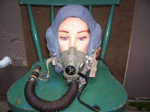 SADF-1970'S MIRAGE PILOT'S HEADGEAR WITH OXYGEN MASK-COMPLETE.LOW START.