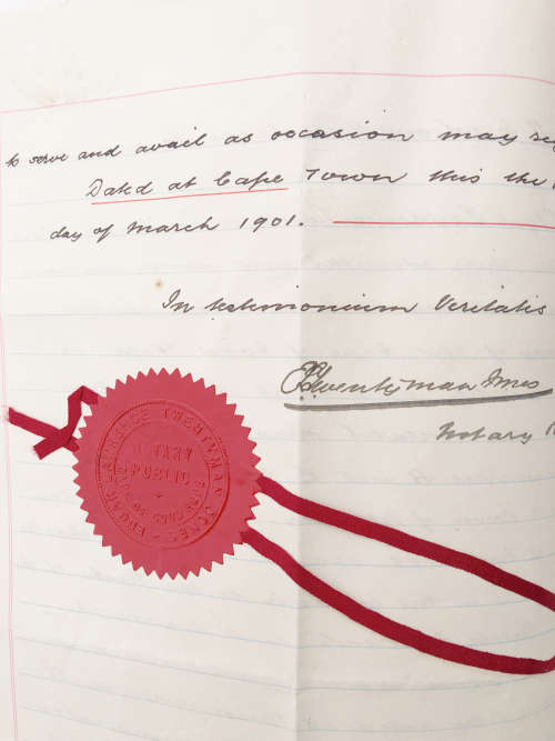 1901 SPECIAL POWER OF ATTORNEY 5 STAMPS AND SEALS