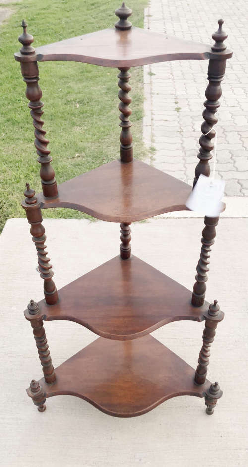 ANTIQUE BARLEY TWIST WHATNOT