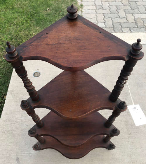 ANTIQUE BARLEY TWIST WHATNOT