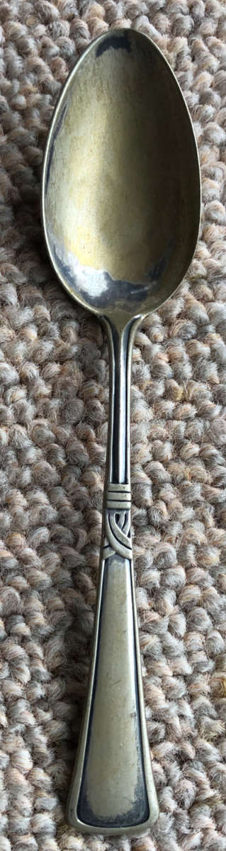 SILVER TEASPOON HALLMARKED EUROPEAN SILVER
