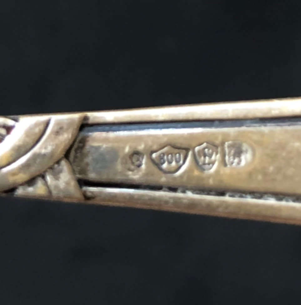 SILVER TEASPOON HALLMARKED EUROPEAN SILVER
