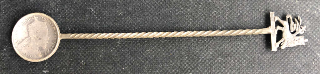 SILVER SALT SPOON LION OF JUDAH CIRCA 1895