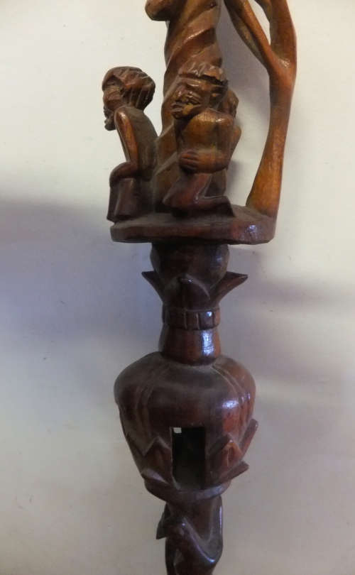 Hand Carved Nyama Nyama Shona Walking Stick