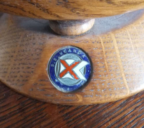 Oak Union Castle Ships Wheel Light