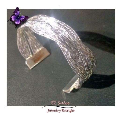 Silver Weave Bangle