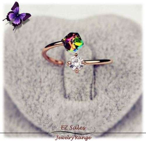 Cubic Crystal Ring