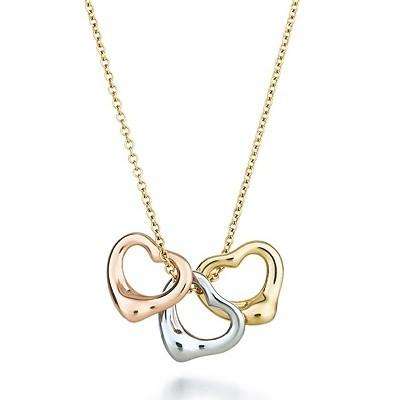 3 Tone Hearts Necklace
