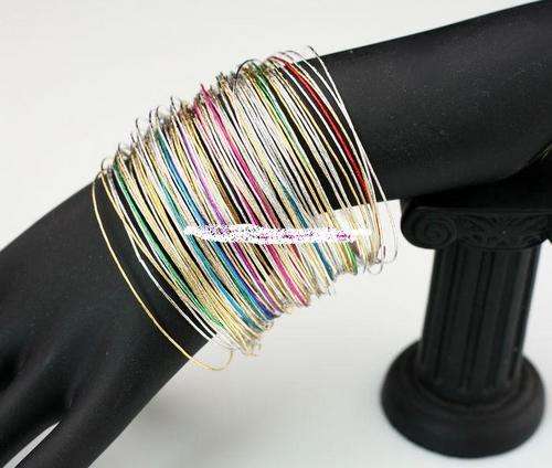 Red Frosted thin ring Bangle