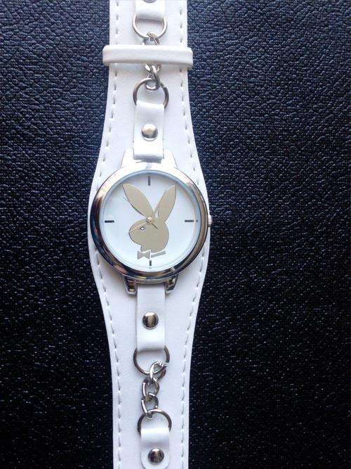 New Cute Playboy Quartz Wrist Watch  - White