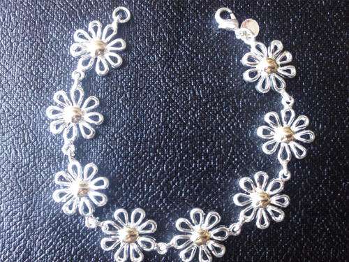 925 Sterling silver Flower Bracelet