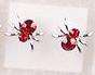 Crystal Spider Studs - Red