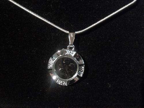 Black Sterling Silver Pendant & 56cm Snake Chain