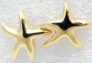 Women's gold earrings ear studs