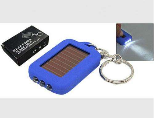 3 LED Solar Powered Flashlight Key Chain