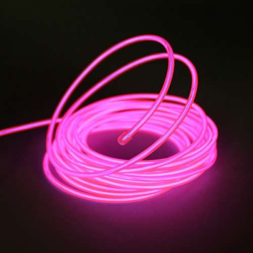 90cm EL Wire 2.3mm Neon Pink Light Inverter 24V DC