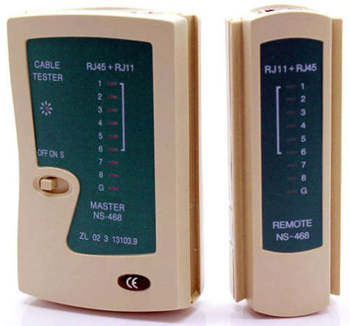 NETWORK CABLE TESTER- - - RJ45 AND RJ11- - -