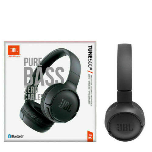 JBL T500BT Wireless On-Ear Headphones - Black