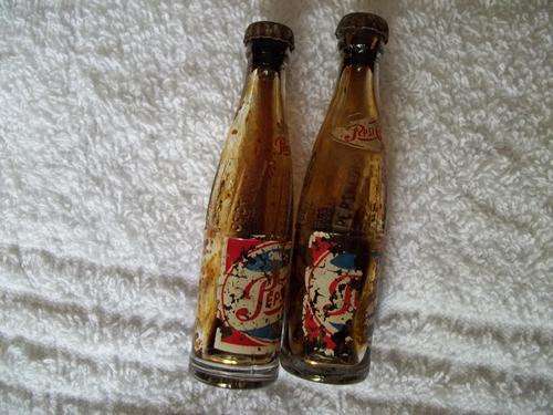 2X OLD PEPSI  COLA MINIATURE BOTTLES