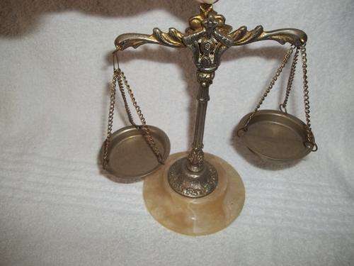 OLD  MARBLE  BALANCE  SCALE