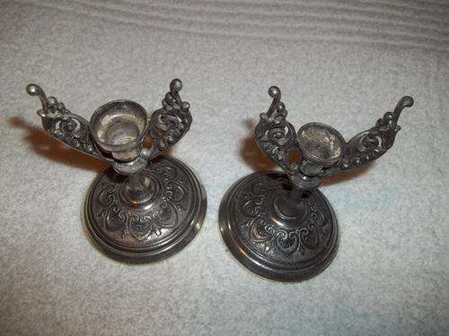 2 X  FORBES SILVER Co.QUADRUPLE 19 CANDLESTICKS
