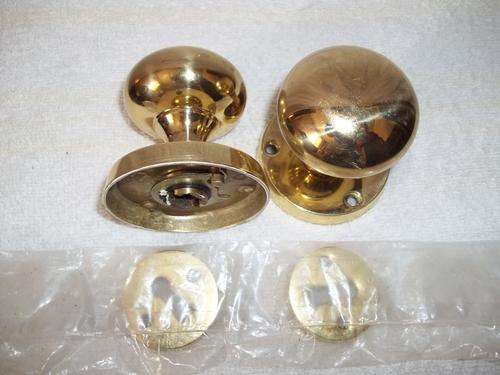 Heavy doorhandles made of solid Brass (with key cover)