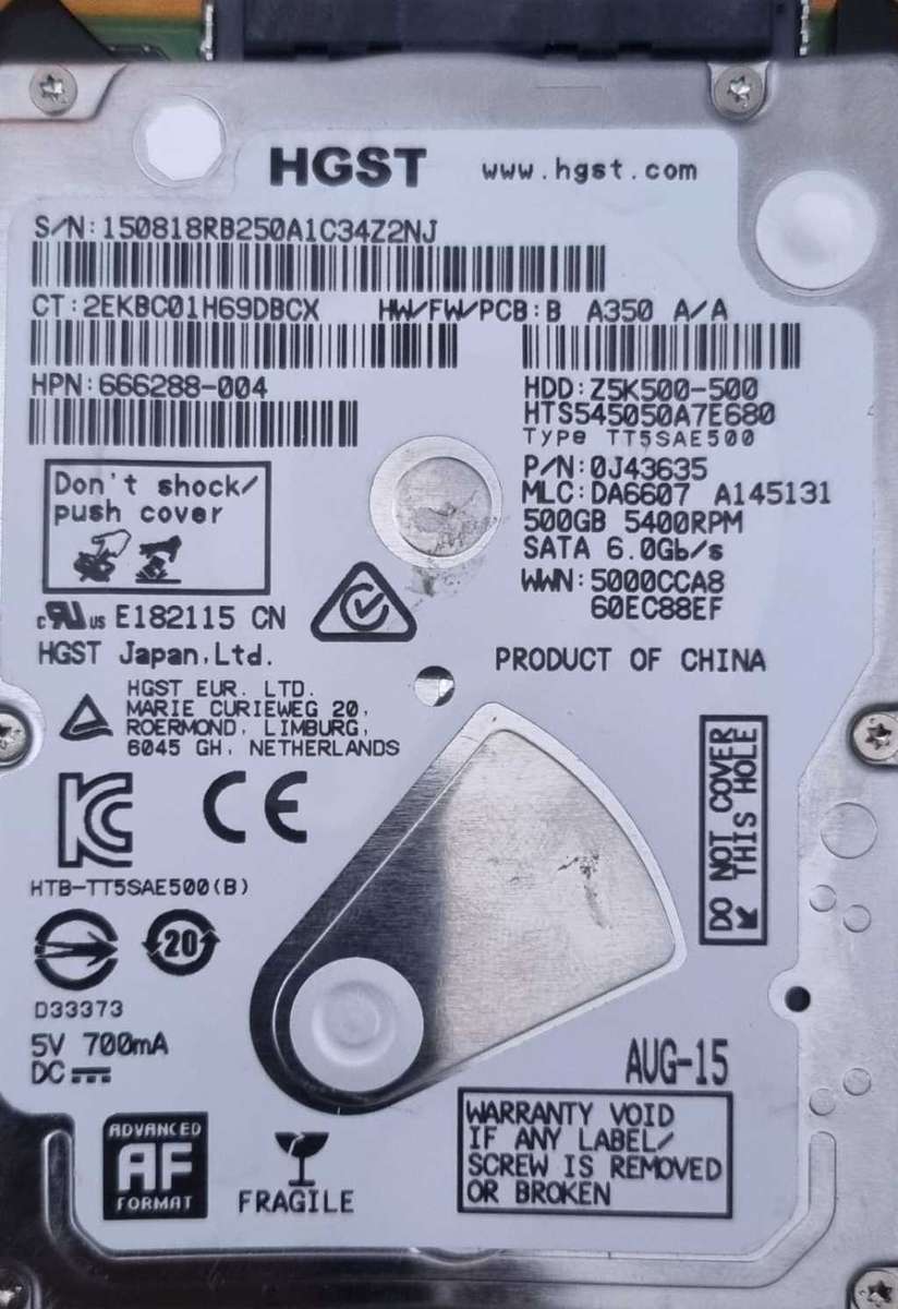 500GB 2.5 inch Hard drives - Lot of 5 -