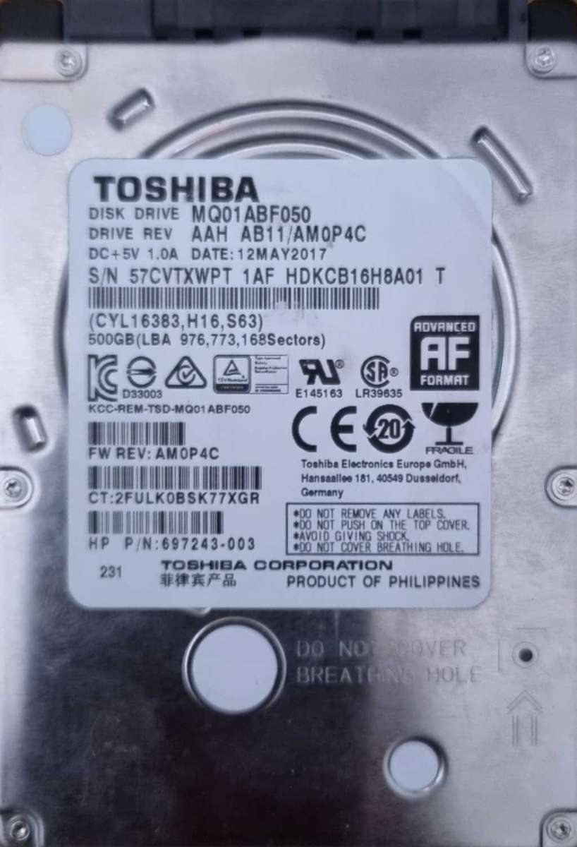 500GB 2.5 inch Hard drives - Lot of 5 -