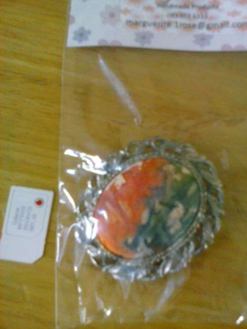 Brooch and ear studs - one lot